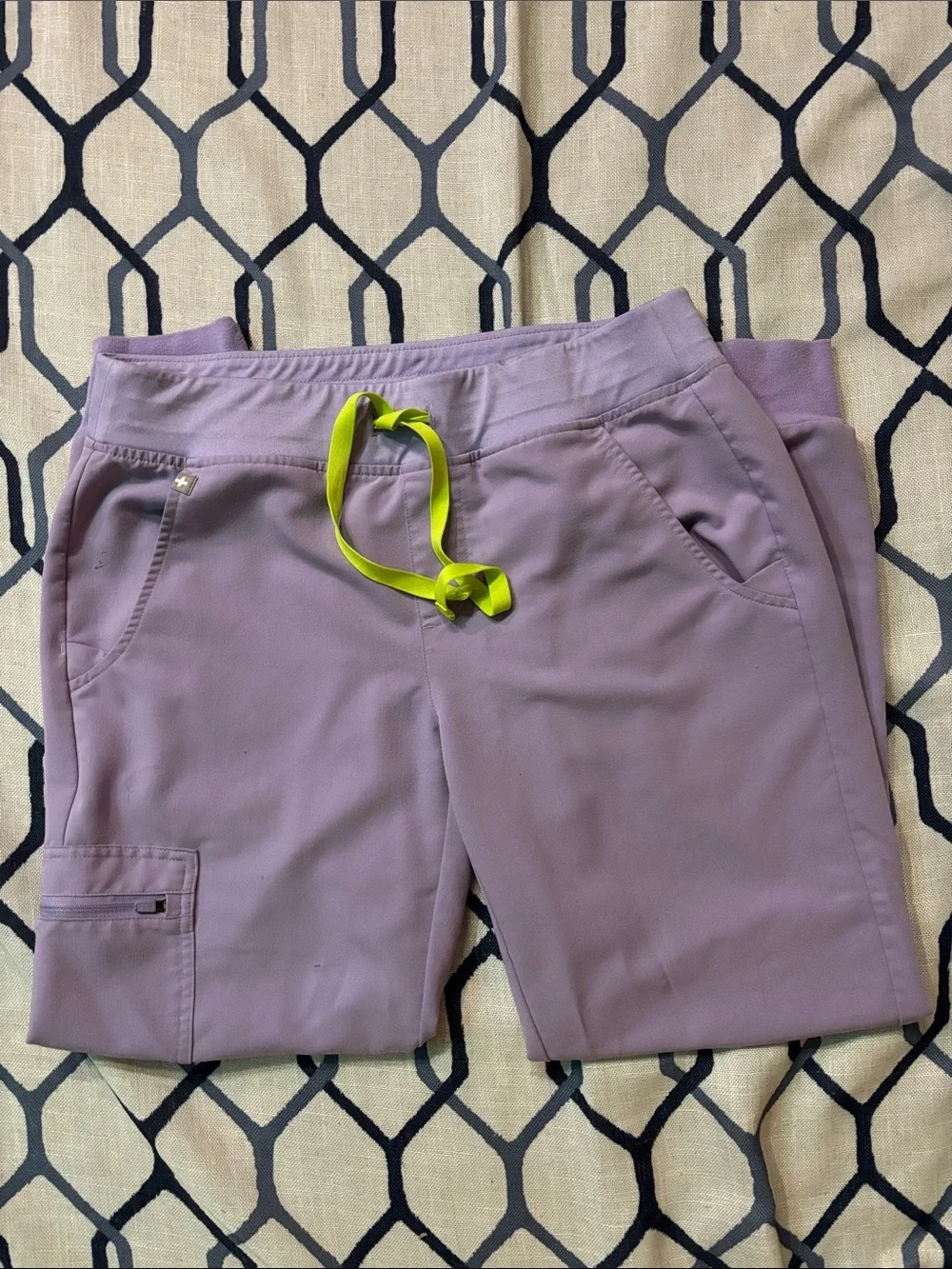 FIGS Womens Lavender Dew Zamora High-Rise Jogger Scrub Pant size Small Petite